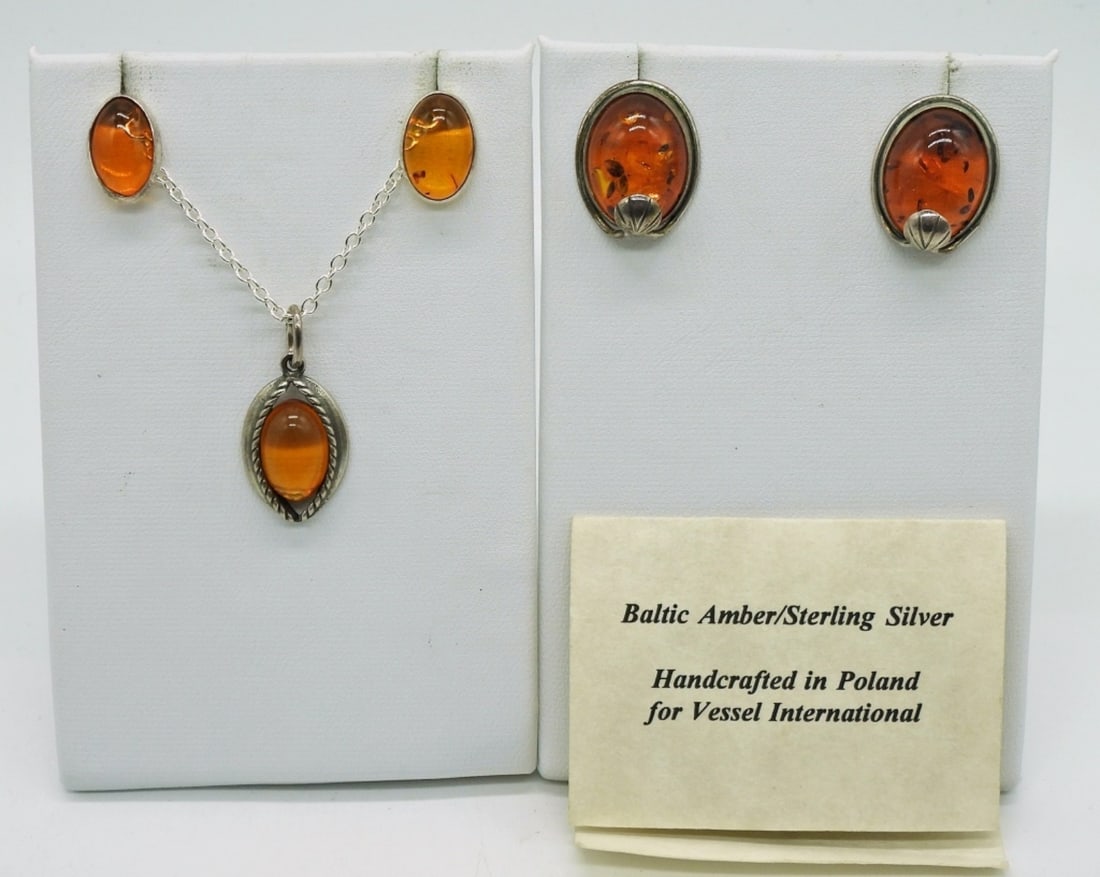 Baltic Amber 925 Set of 3 (1 of 3)