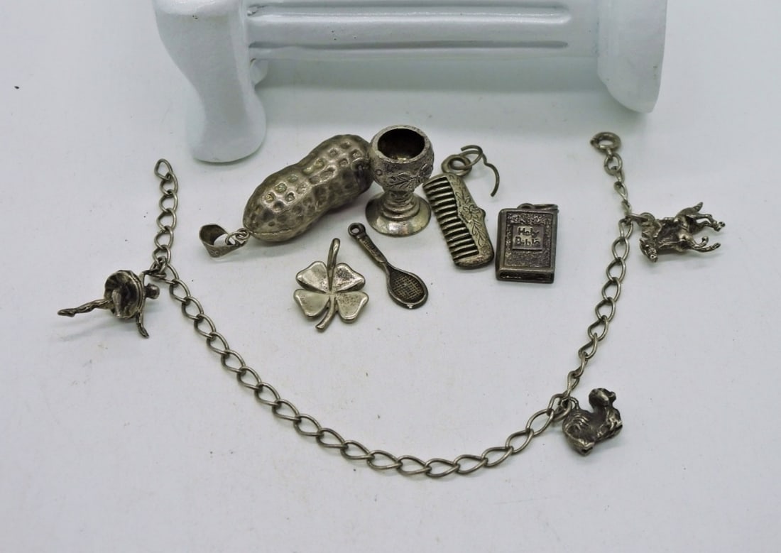 Sterling Charm Bracelet & Loose Charms (1 of 3)