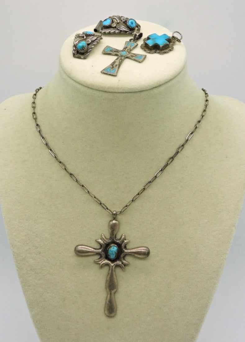 Vintage Sterling Turquoise Set (1 of 3)