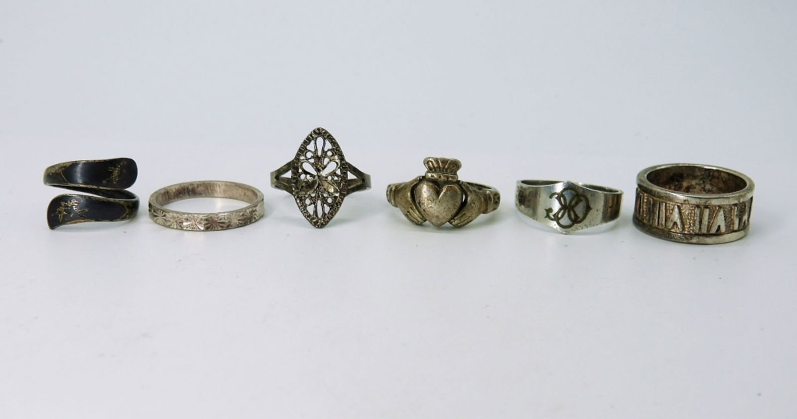 (6) Sterling Rings & Bands (1 of 2)