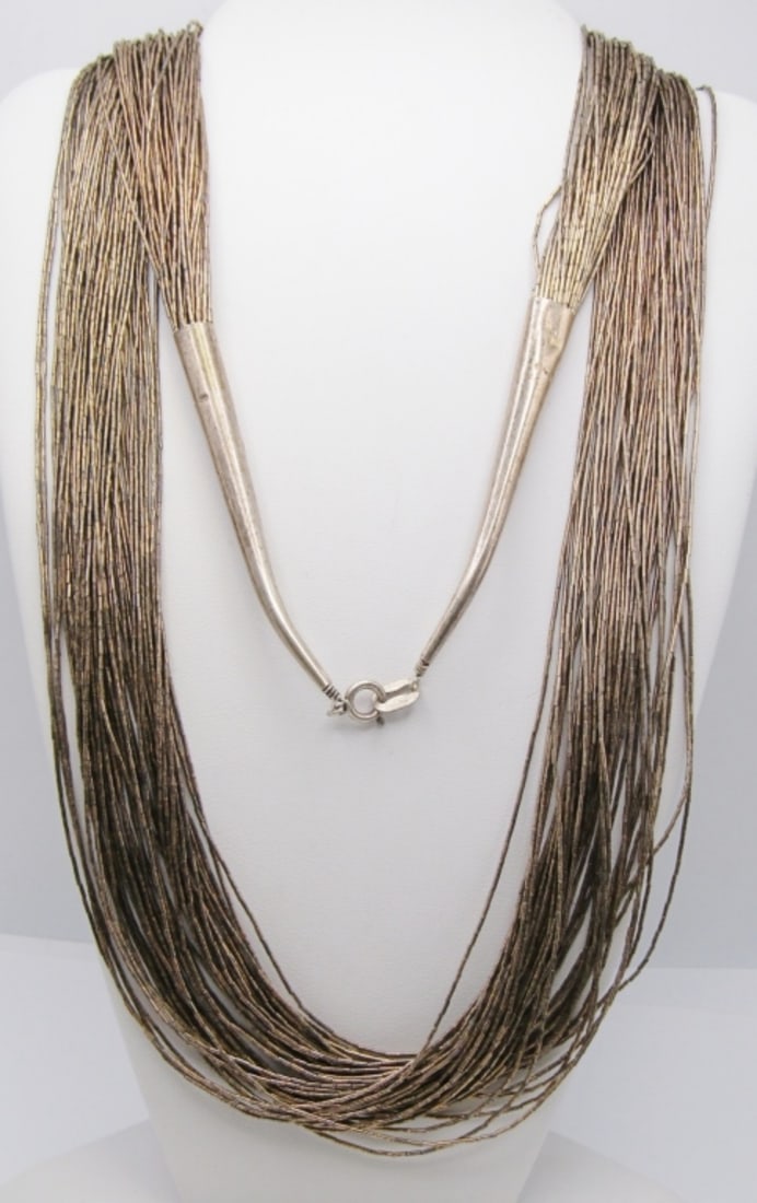 VINTAGE LIQUID STERLING NECKLACE (1 of 4)