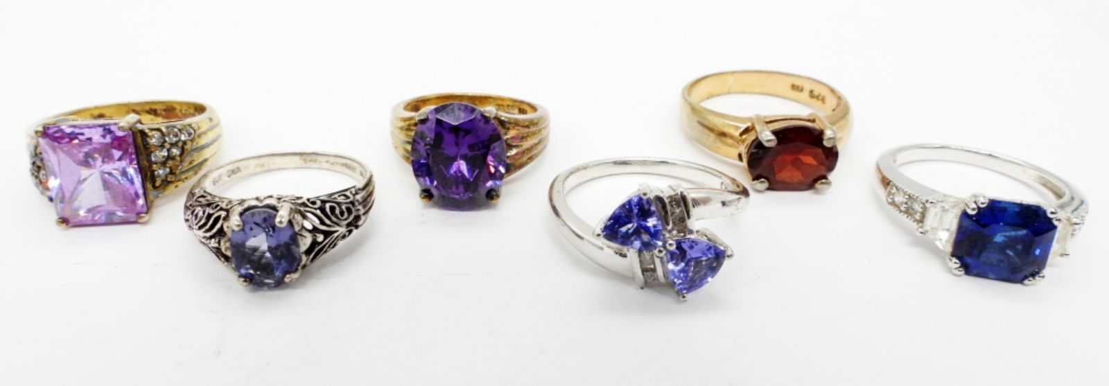 (6) STUNNING COLORFUL GEMSTONE RINGS (1 of 4)