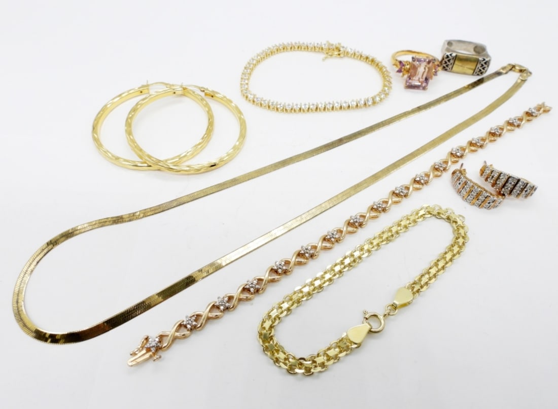 GOLD TONE STERLING SILVER LOT: (1 of 4)