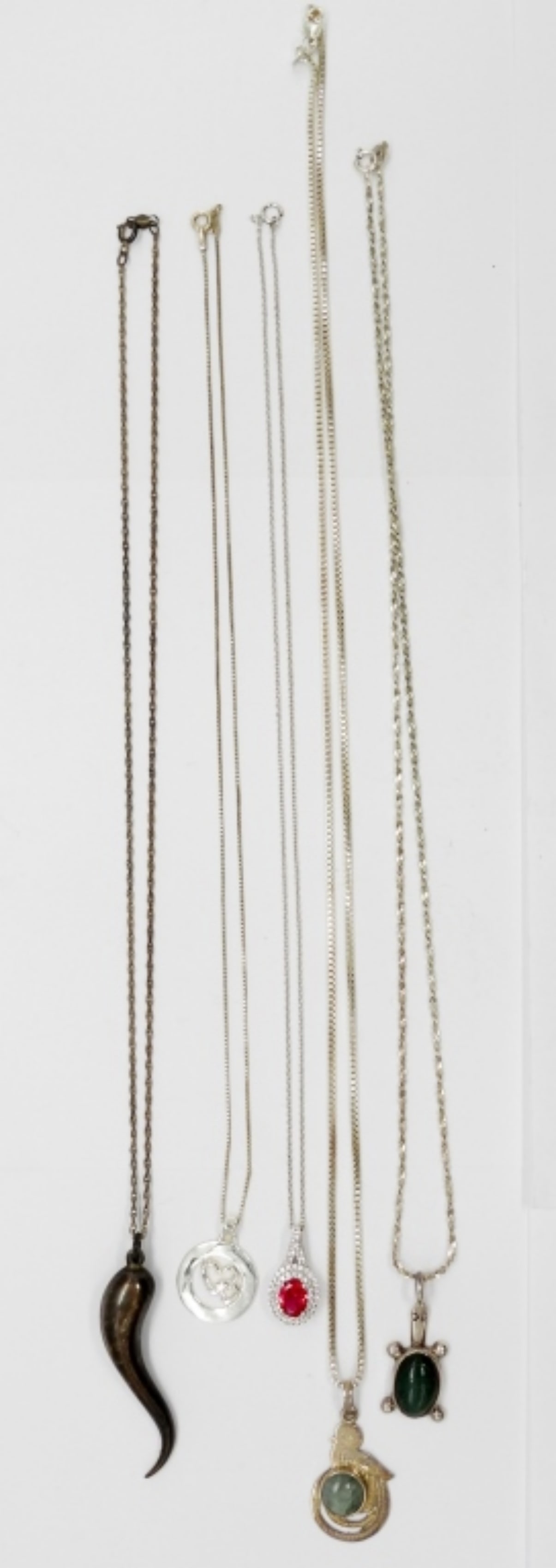 (5) STERLING NECKLACES- SEVERAL UNIQUE! (1 of 2)