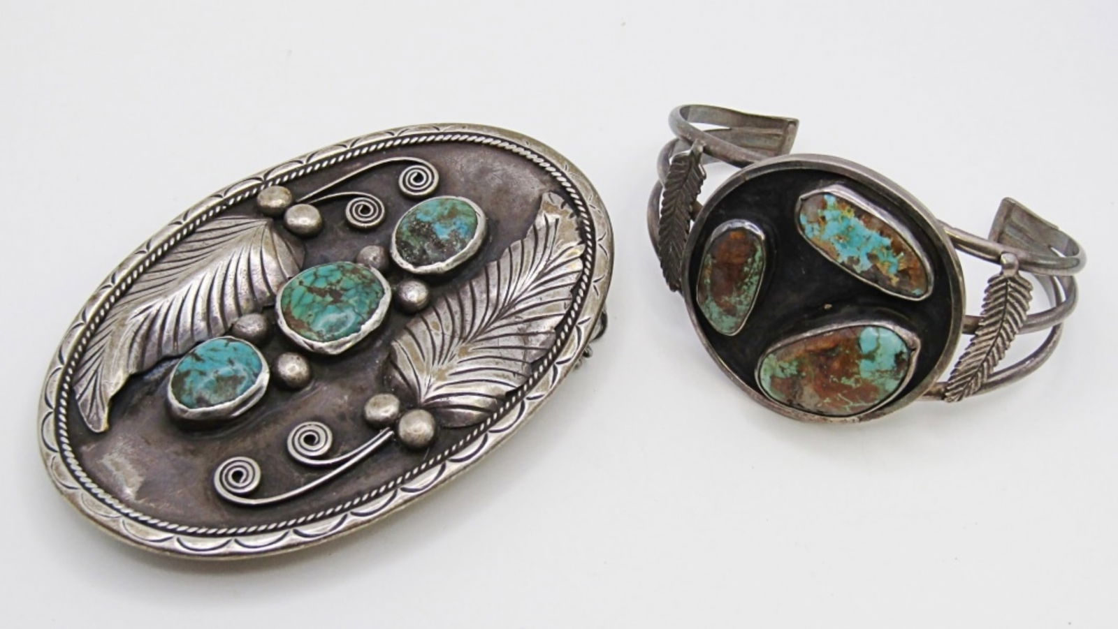 NAVAJO BELT BUCKLE, & SOUTHWEST CUFF (1 of 7)