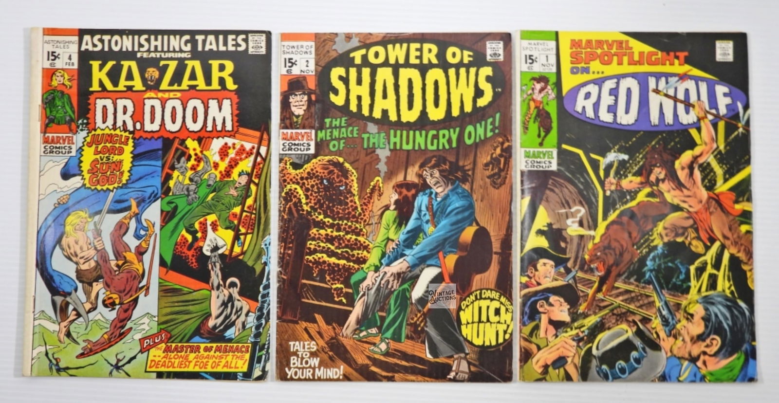 (3) MARVEL 15c COMIC BOOKS - RED WOLF #1 (1 of 3)