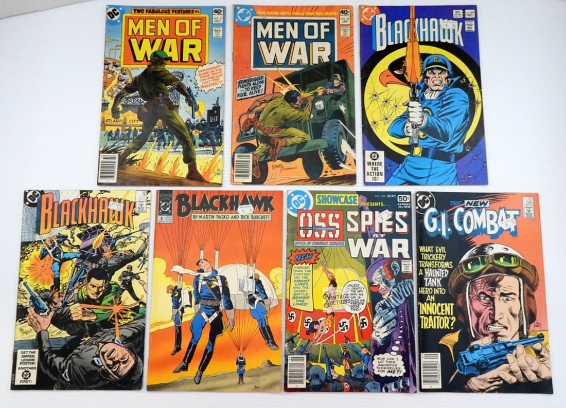 (7) VINTAGE DC WAR THEMED COMIC BOOKS (1 of 2)