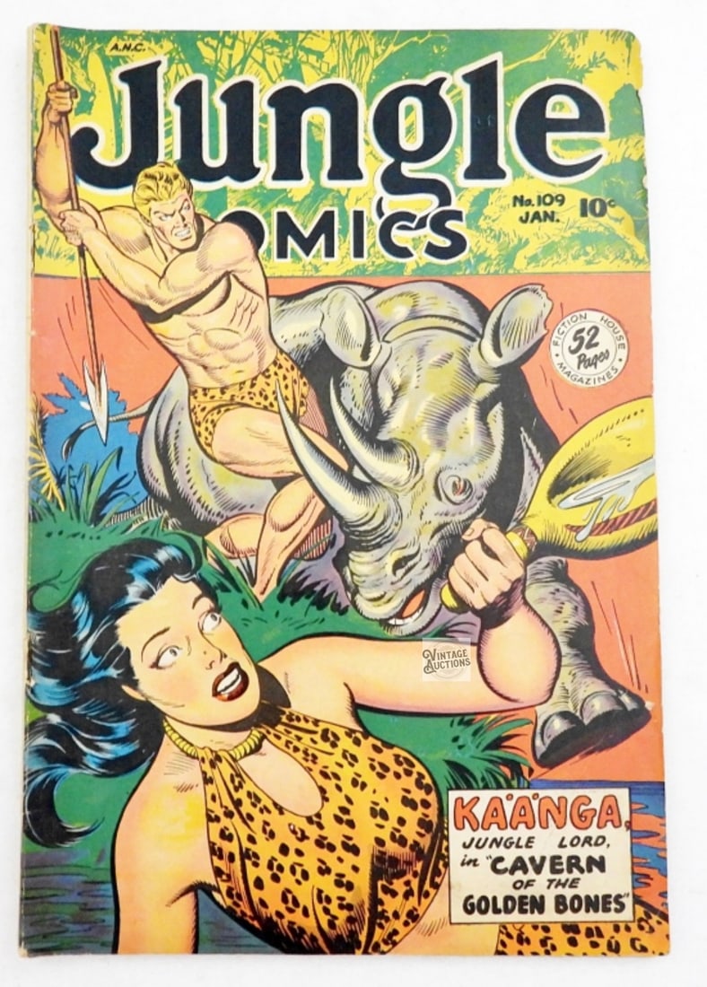 1949 JUNGLE COMICS No 109 KAANGA: GOLDEN AGE - VG/GOOD