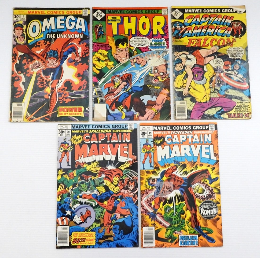 (5) MARVEL 30c COMIC ISSUES, THOR (1 of 2)