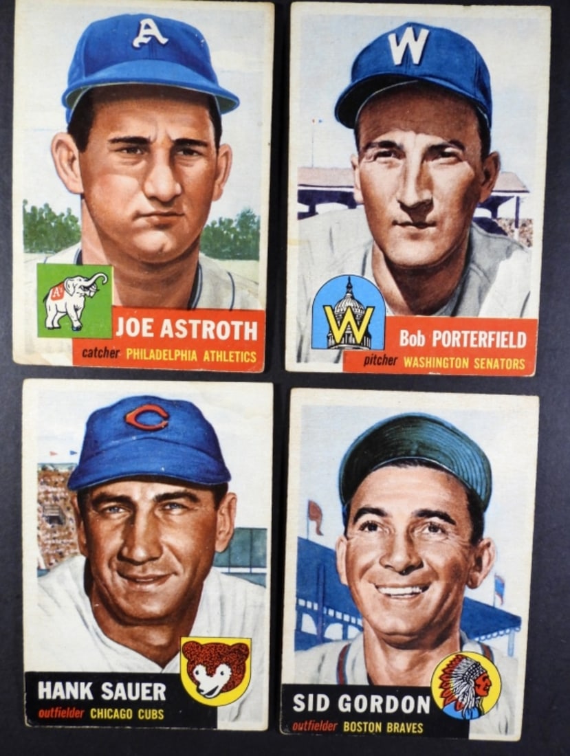 (4) 1953 TOPPS BASEBALL CARDS #103, #108 (1 of 2)