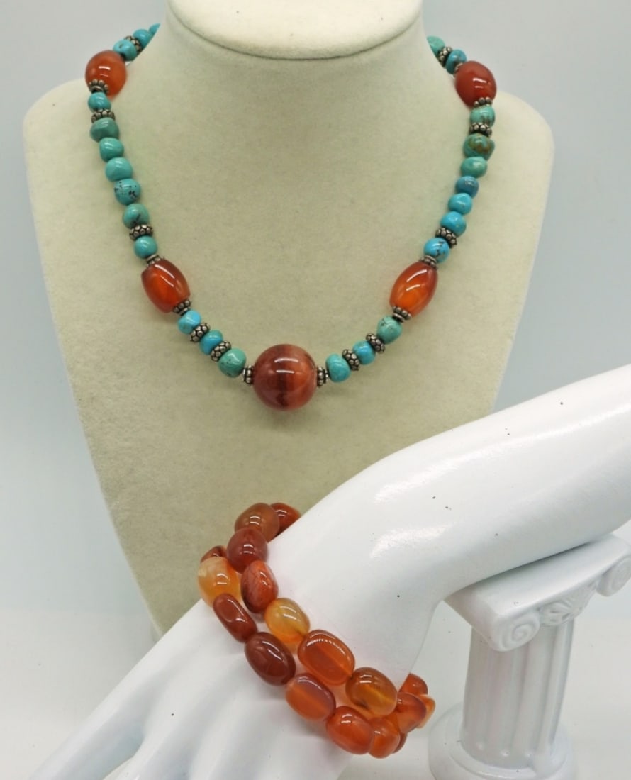 Carnelian & Turquoise Set (1 of 4)