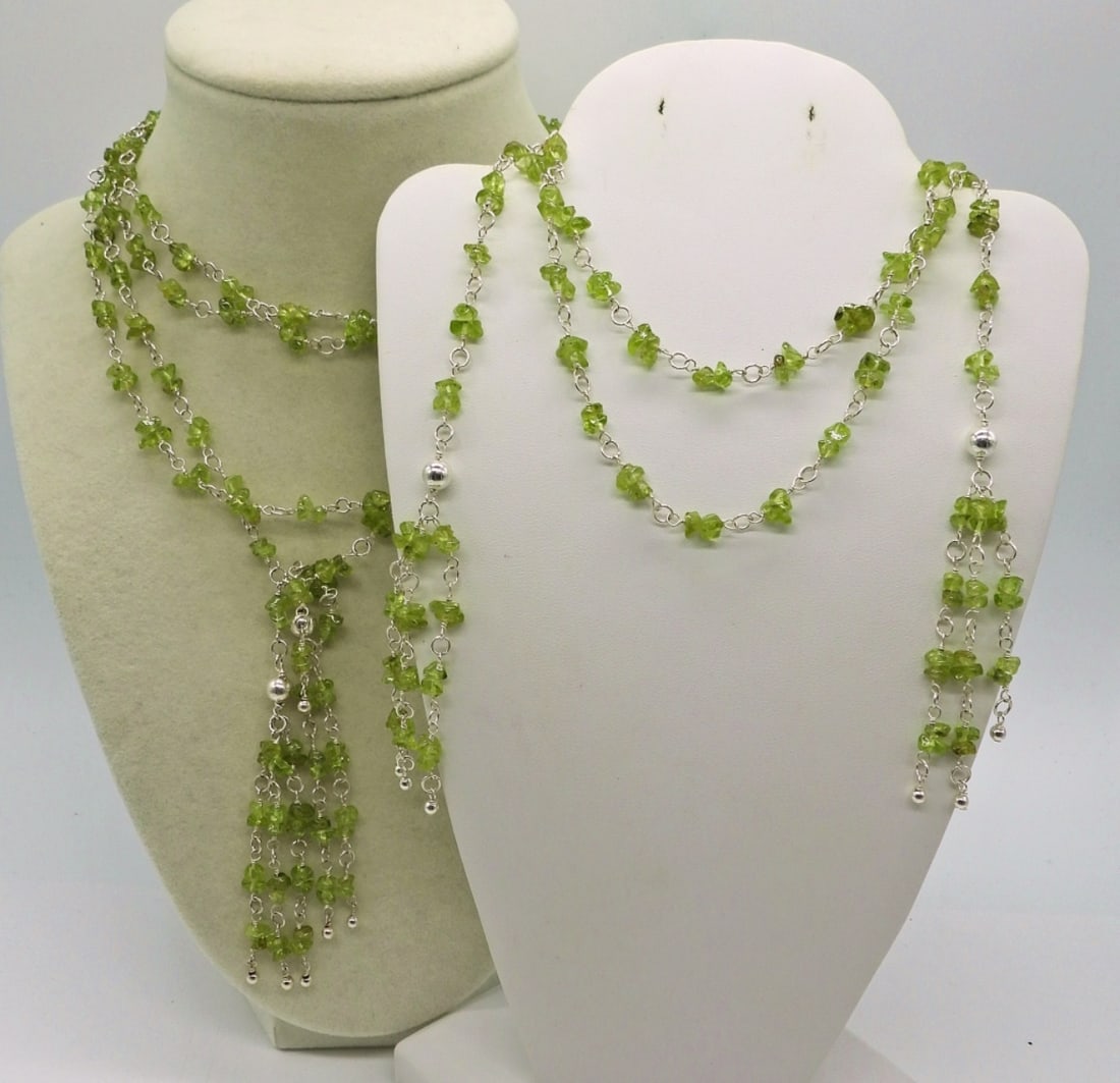 Two Peridot Beaded Necklaces (1 of 3)