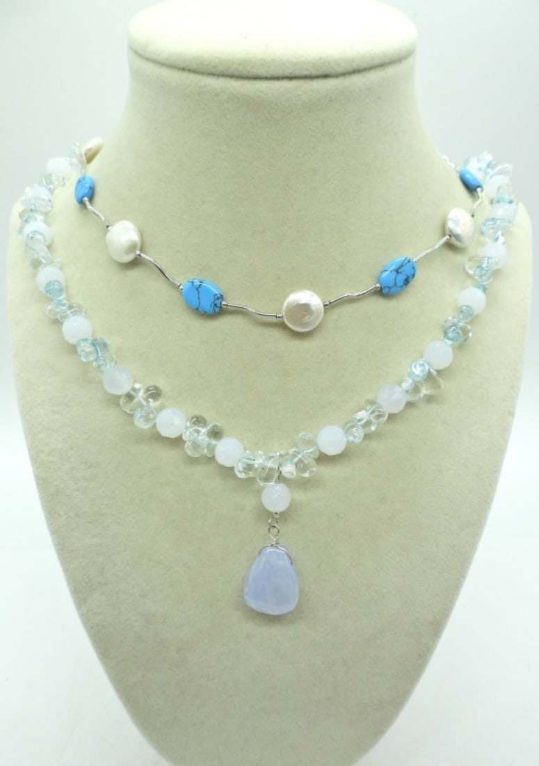 Two Gemstone Necklaces (1 of 3)