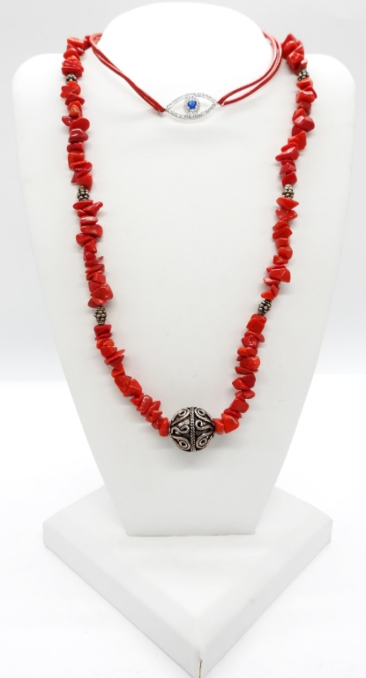 Red Coral & Red Leather-2 Pieces (1 of 4)