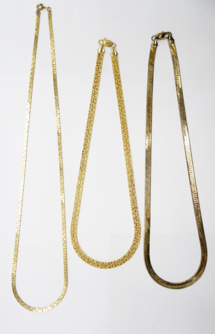 3 Gold Tone Chains (1 of 2)