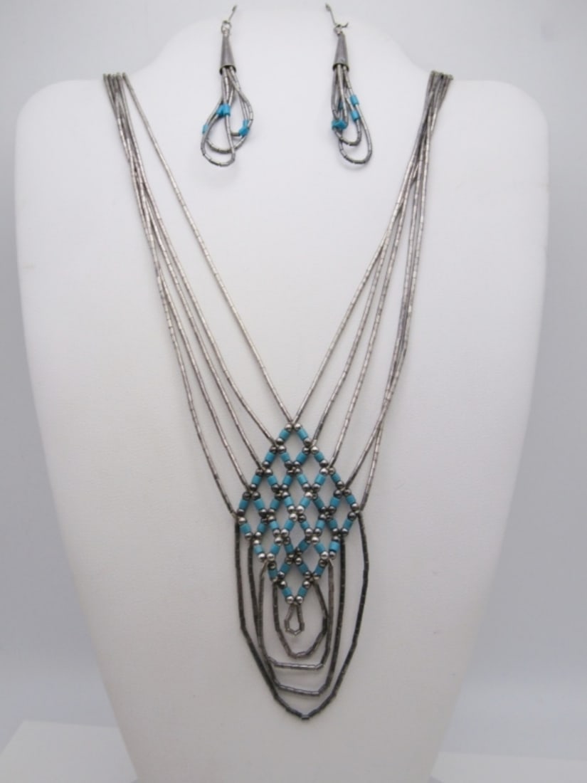 LIQUID STERLING NECKLACE & EARRING SET (1 of 2)