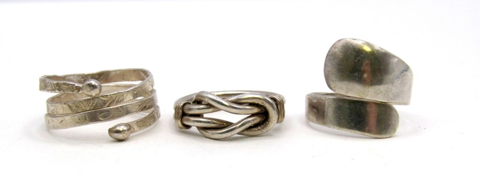 (3) UNIQUE RINGS: KNOT, WRAP, ETCHED (1 of 3)