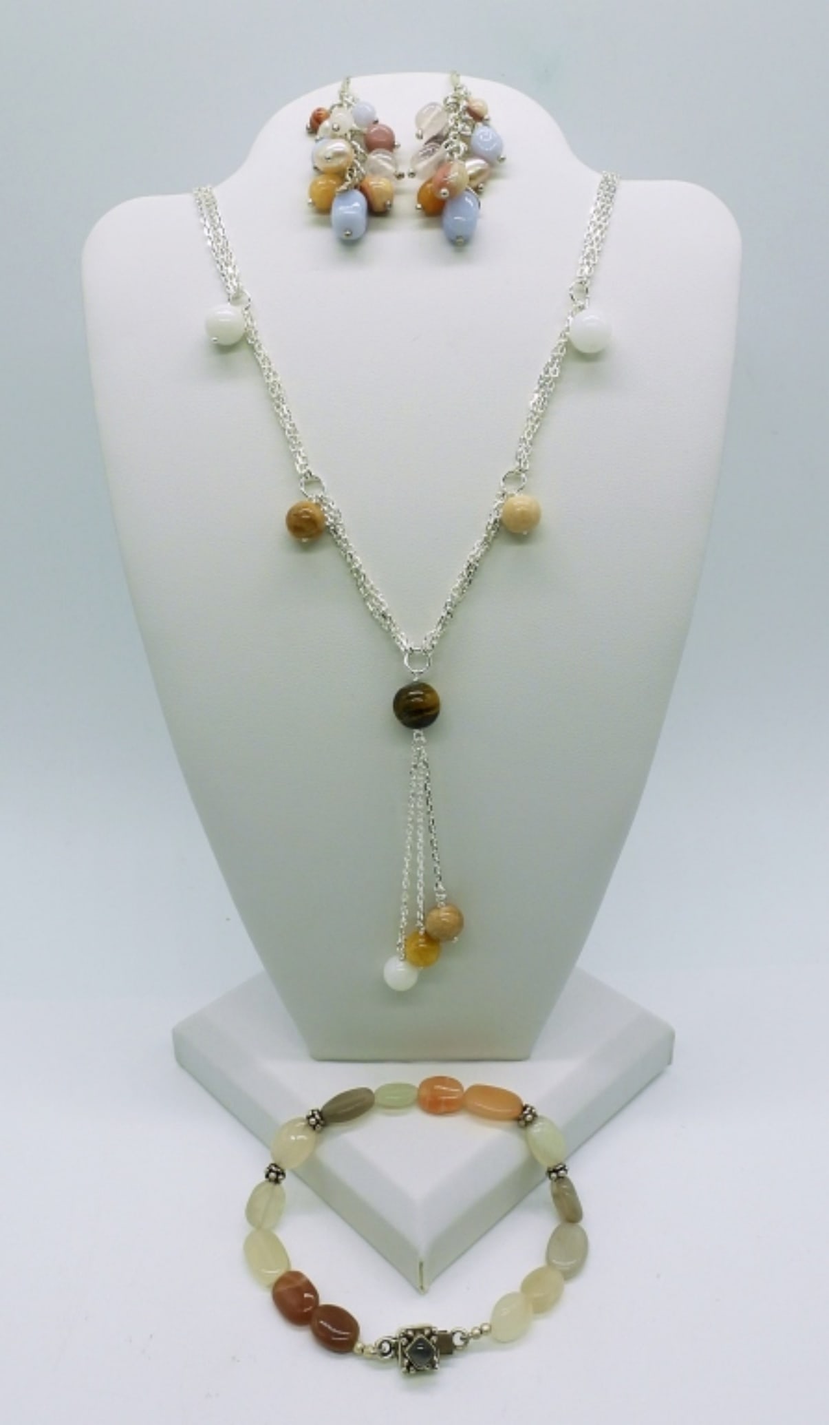 Sterling Peach Natural Stone Jewelry Set (1 of 4)