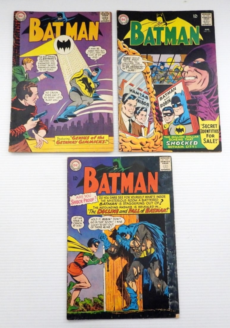 (3) BATMAN DC COMICS 12c ISSUES (1 of 2)