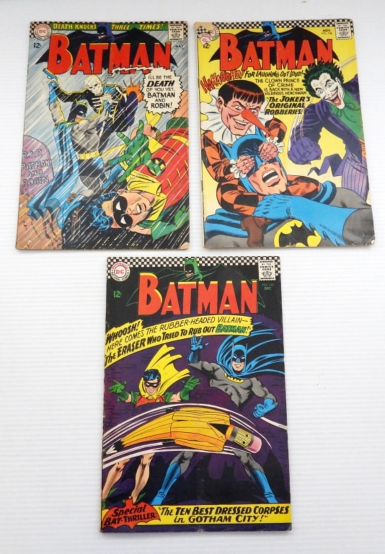 (3) BATMAN DC COMICS 12c ISSUES (1 of 2)