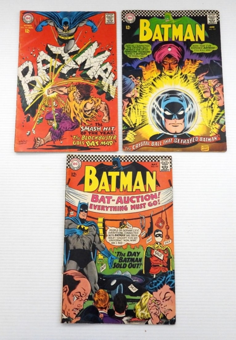 (3) BATMAN DC COMICS 12c ISSUES (1 of 2)