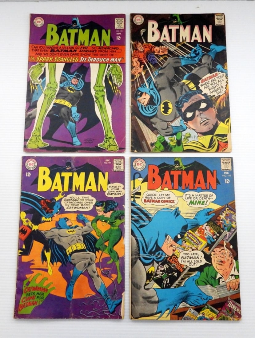 (4) BATMAN DC COMICS 12c ISSUES (1 of 2)
