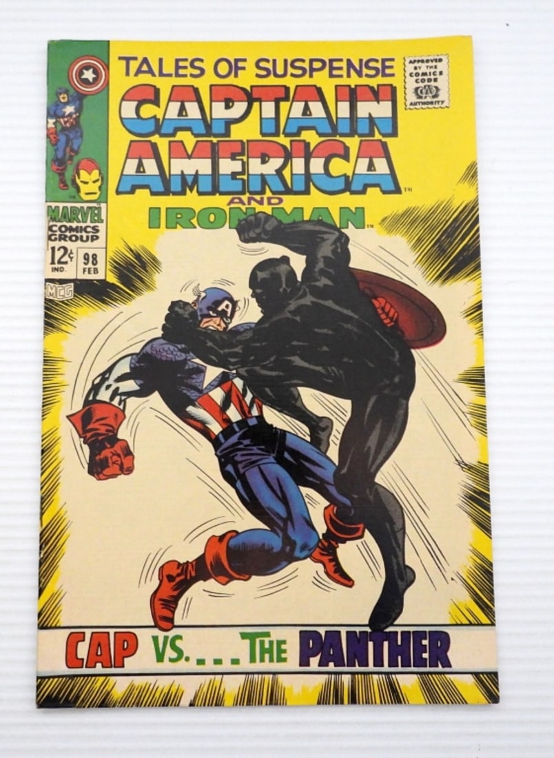 1968 TALES of SUSPENSE MARVEL: 1st BATTLE CAPTAIN AMERICA & BLACK PANTHER - VF