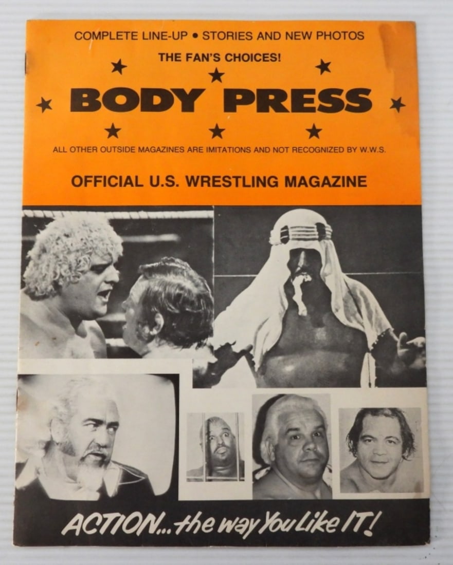 VINTAGE 1970's BODY PRESS MAGAZINE: IVAN KOLOFF & THE "SHIEK" - VG