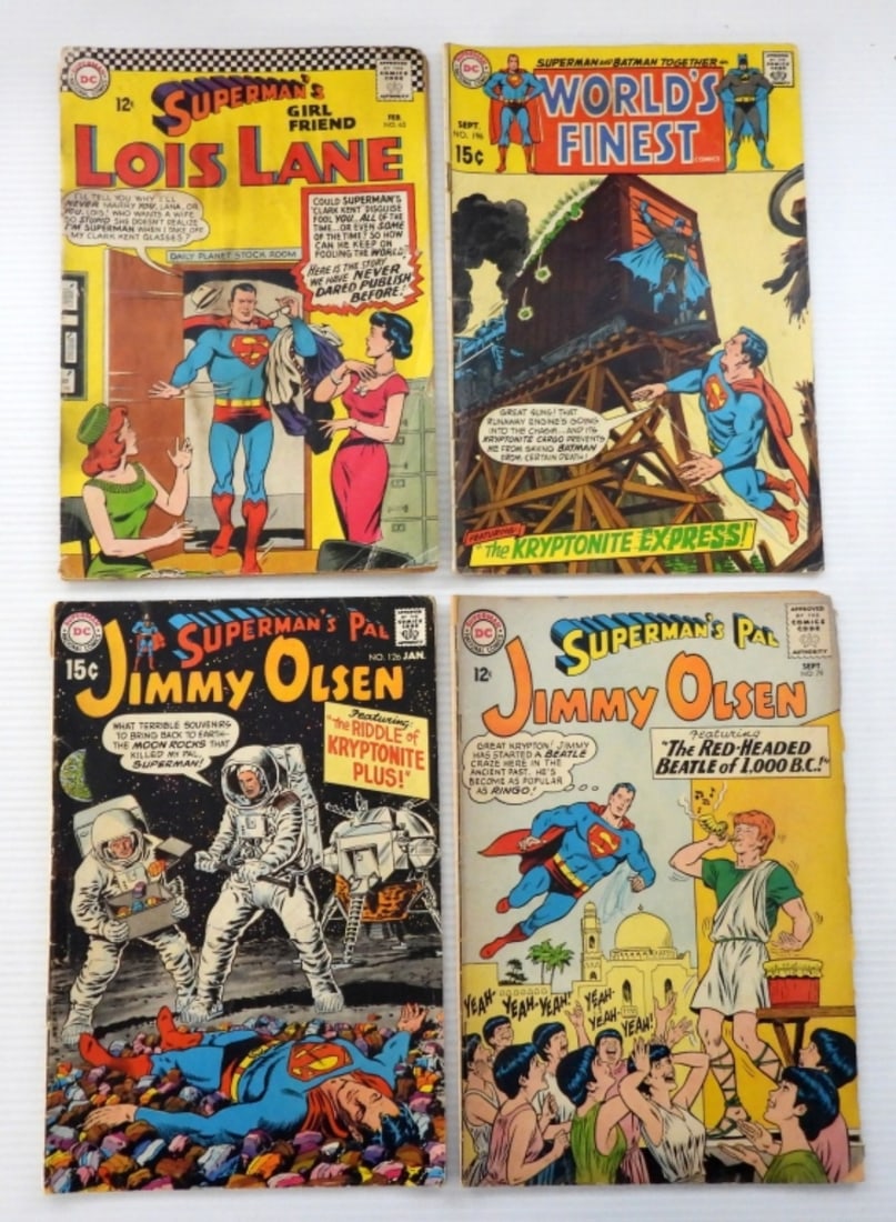 (4) VINTAGE DC COMICS WITH SUPERMAN (1 of 2)