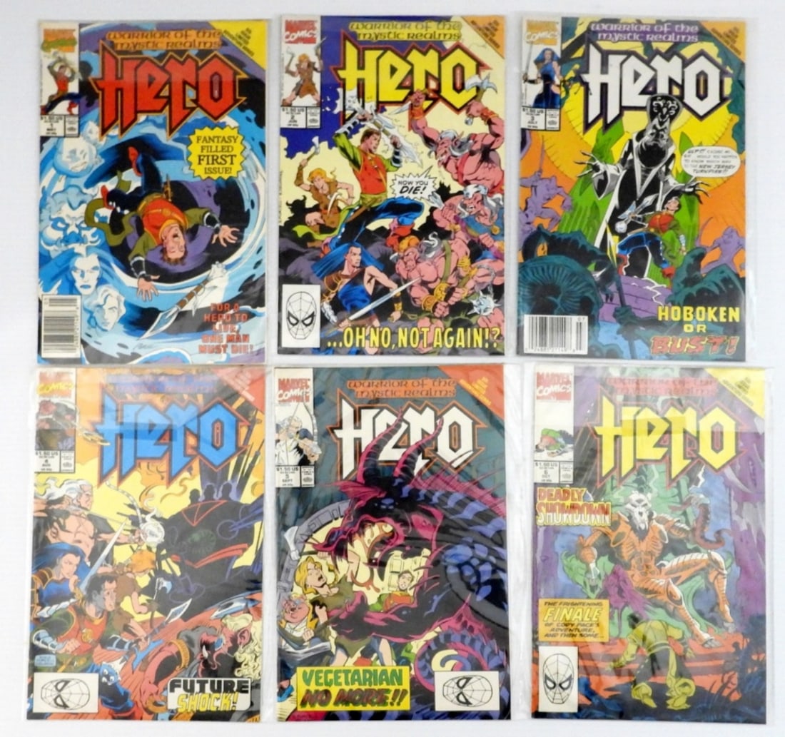 1990 MARVEL "HERO" COMICS SET #1-6 (1 of 2)