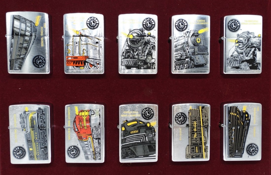 (10)LIONEL TRAINS 2000 ZIPPOS COLLECTORS BOX SET (1 of 4)