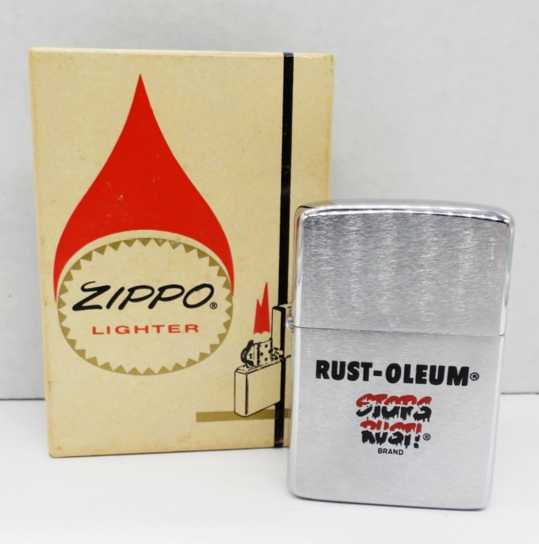 1975 UNFIRED ADVERTISING ZIPPO RUST-OLEUM (1 of 4)