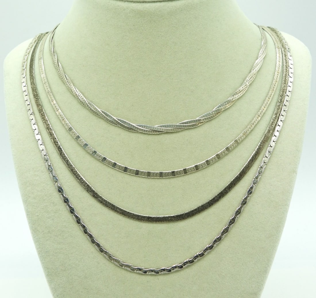 2 Long Sterling Chains (1 of 2)