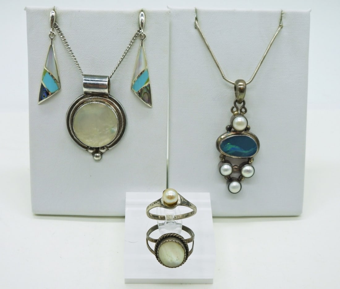 Mother of Pearl & Pearl Jewelry 925 (1 of 5)