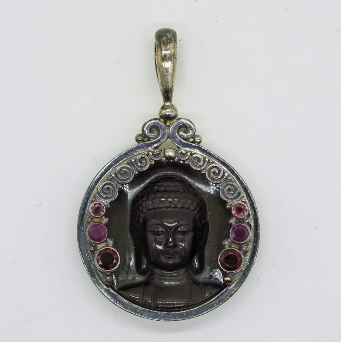 Sajen Sterling Obsidian Gemstone Pendant (1 of 4)