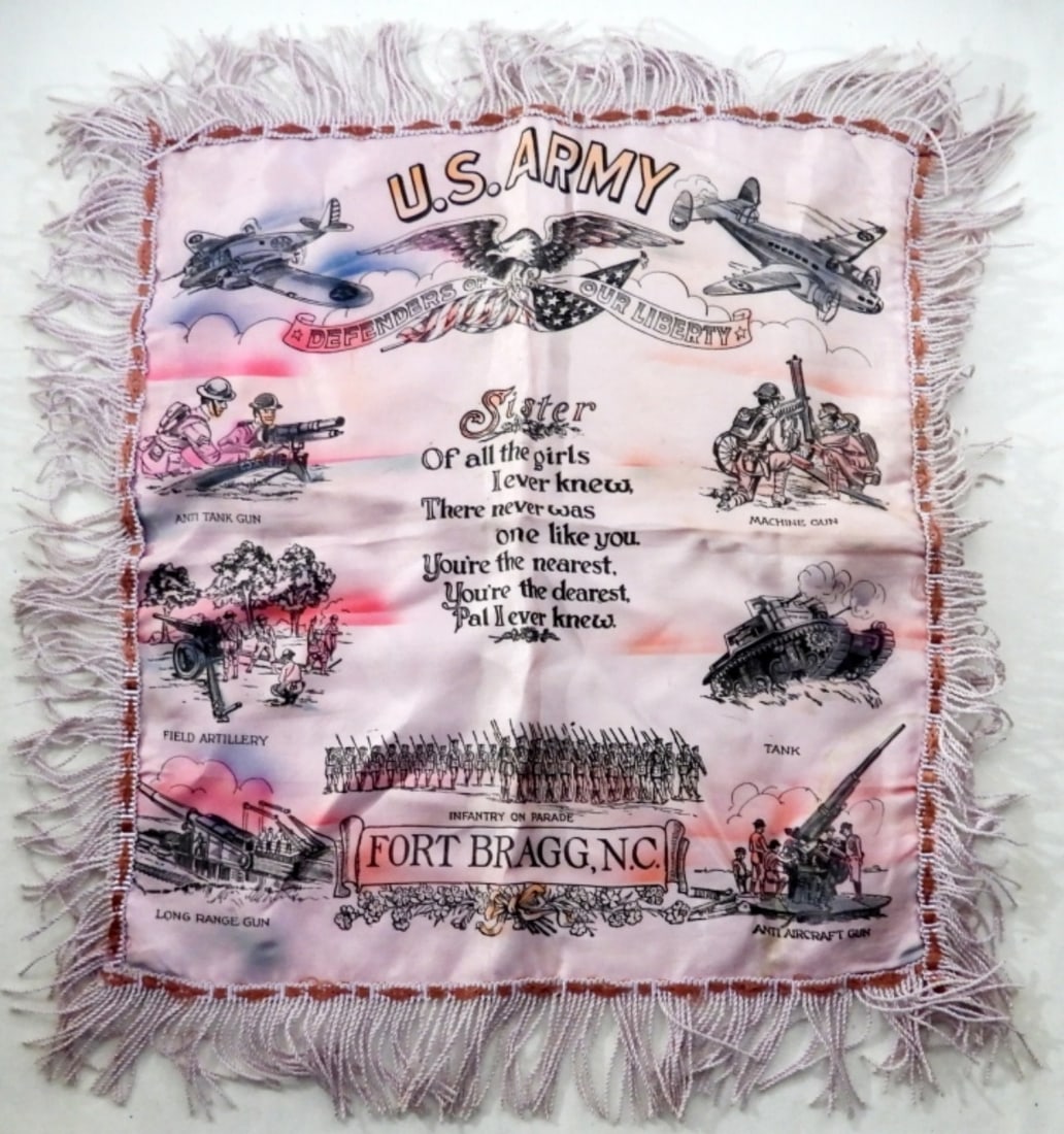 U.S. ARMY SILK "SISTER"PILLOW CASE (1 of 2)