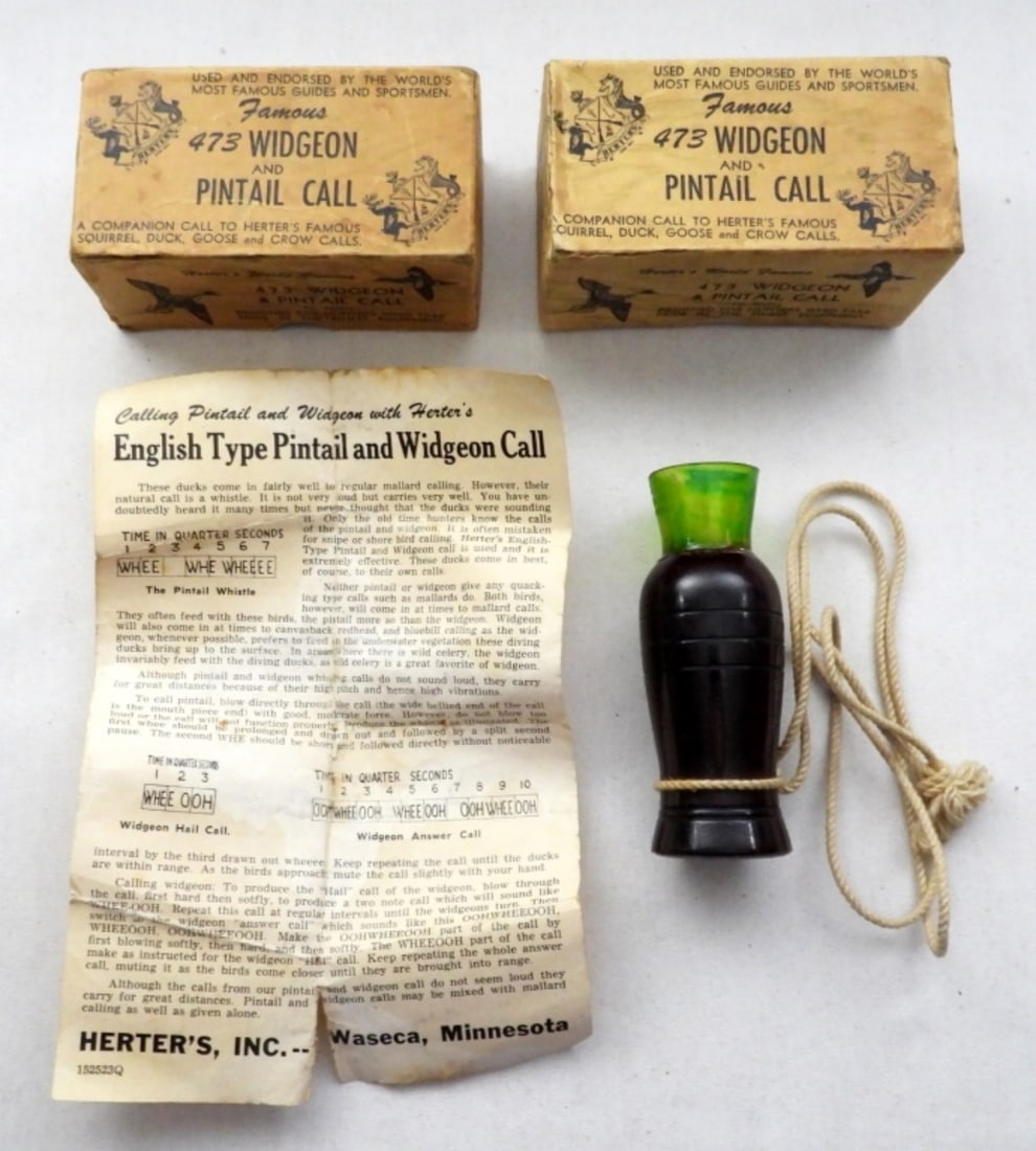 Herters Famous 473 Widgeon And Pintail Call: With Box - PLUS EXTRA EMPTY BOX