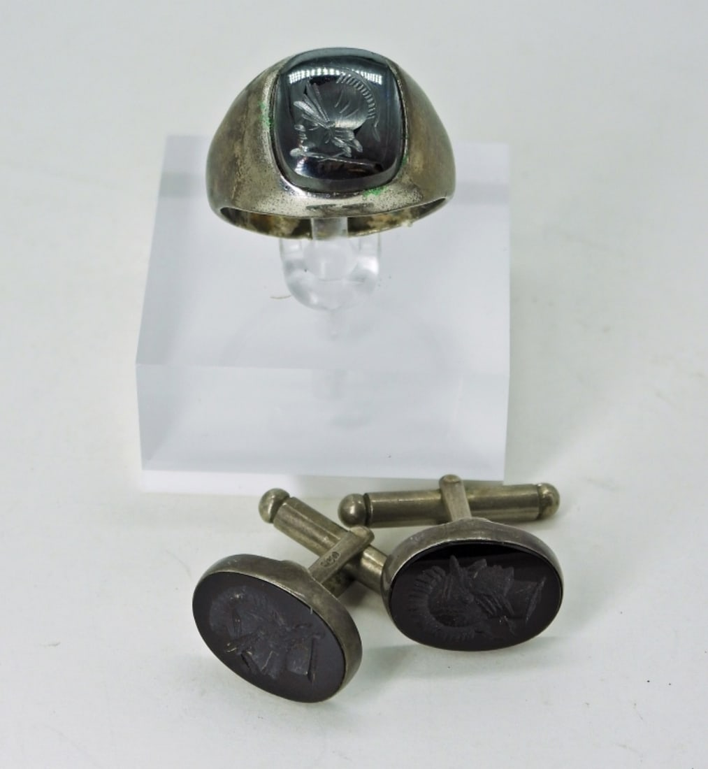 Sterling Roman Bust Ring & More (1 of 2)