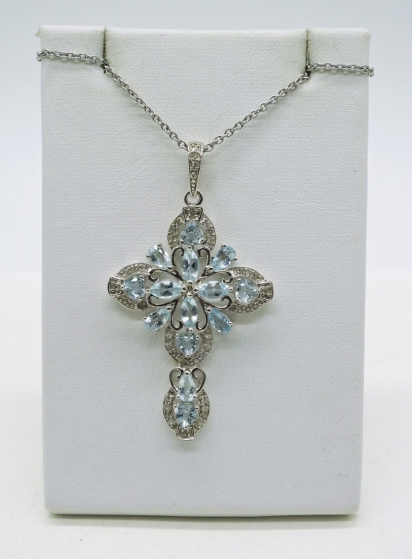 Sterling Gemstone Cross (1 of 2)