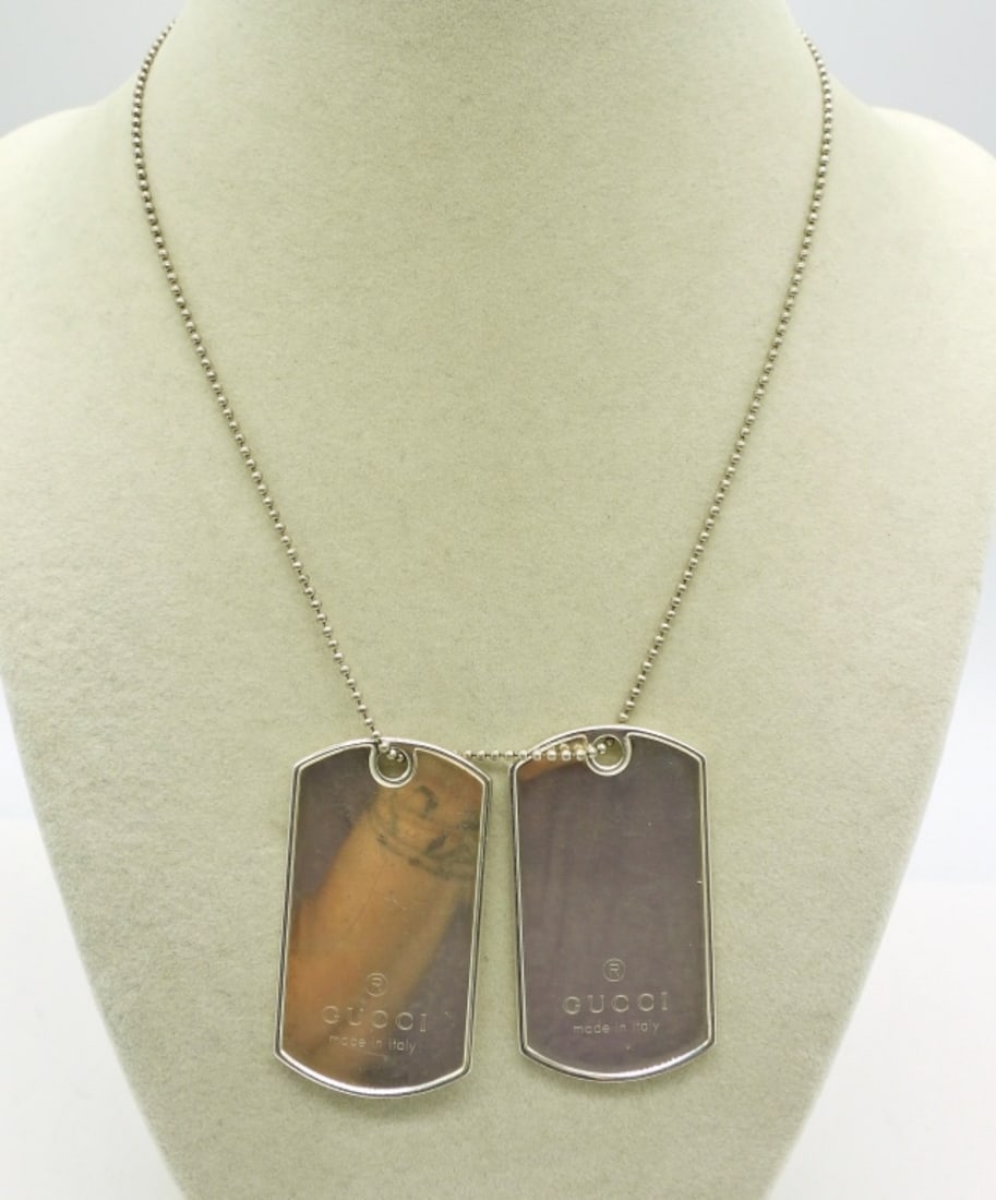 2 Sterling GUCCI Dog Tags (1 of 2)