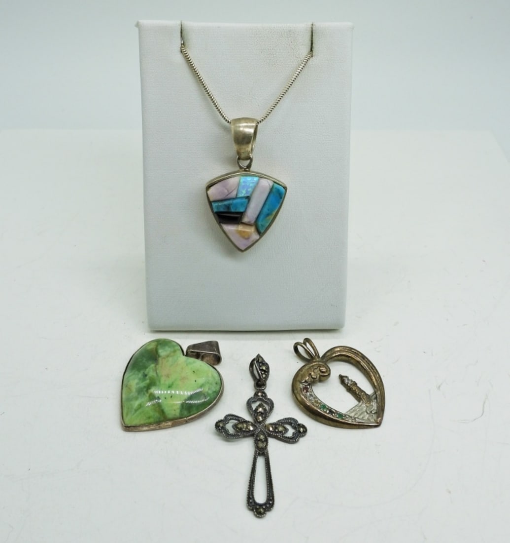 Sterling Gemstone Pendants & Chain (1 of 2)