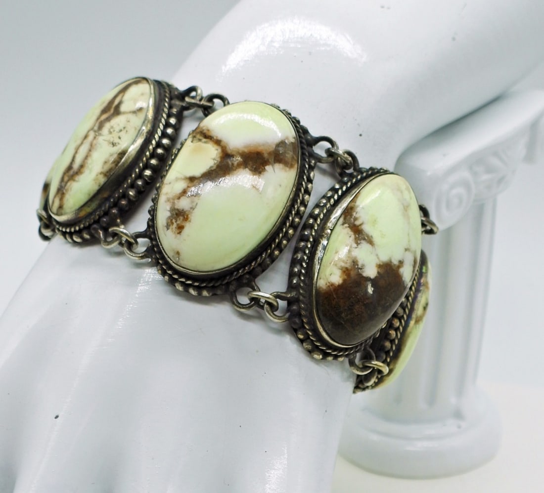 Gorgeous Sterling Gemstone Bracelet (1 of 4)