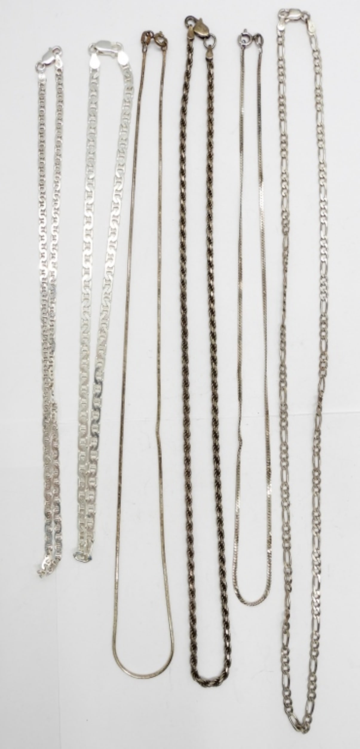 (6) ITALY 925 STERLING NECKLACE CHAINS (1 of 2)
