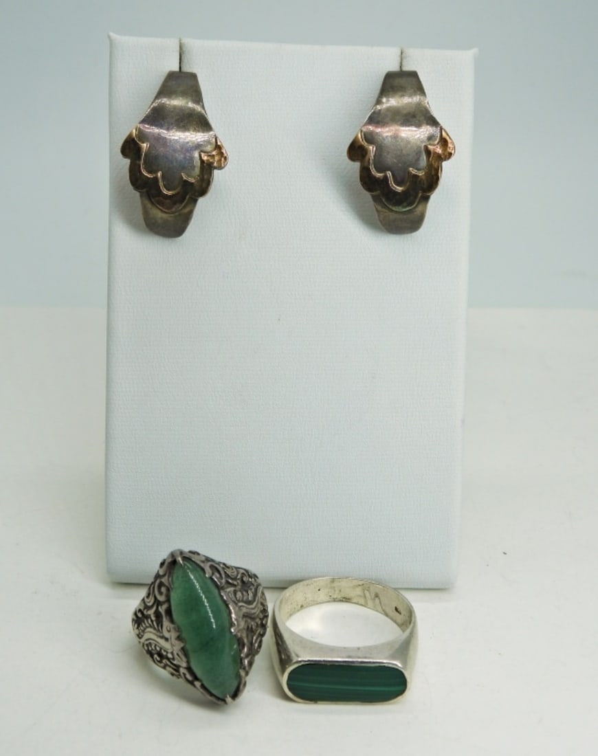 Jade & Malachite Sterling Set (1 of 2)