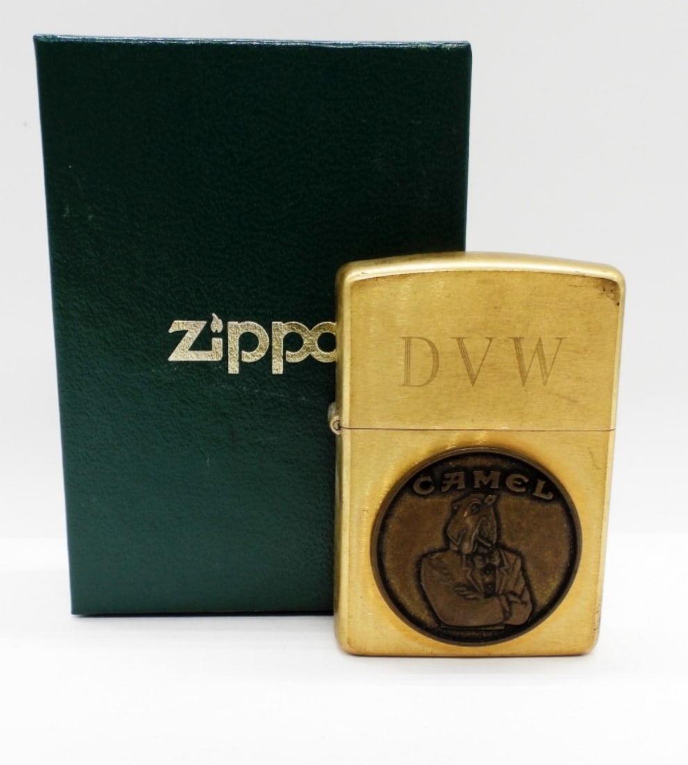 UNFIRED 1932-1992 ZIPPO ADVERTISING CAMEL: UNFIRED, ENGRAVED ON THE TOP "DVW"