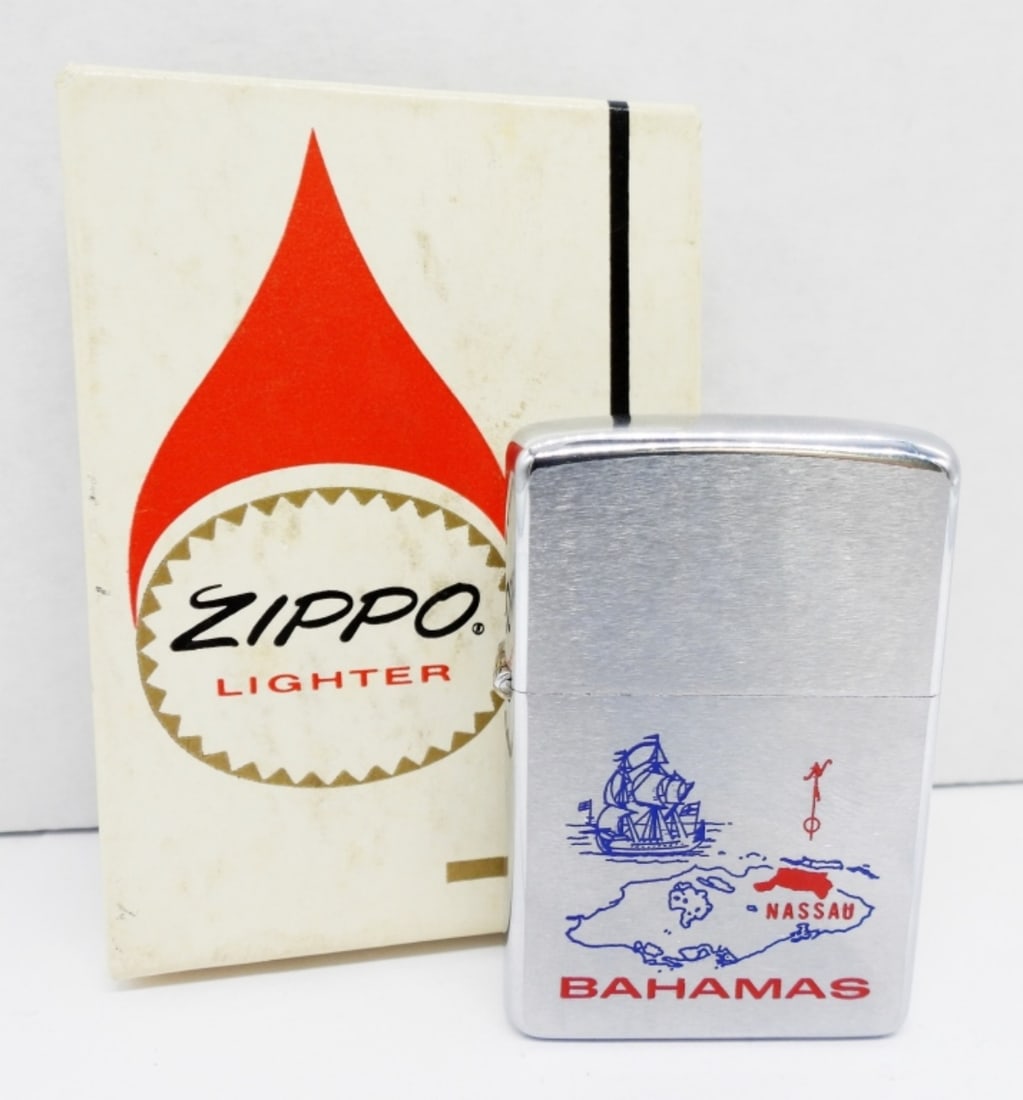 1972 UNFIRED NASSAU BAHAMAS: UNFIRED, IN A ZIPPO BOX