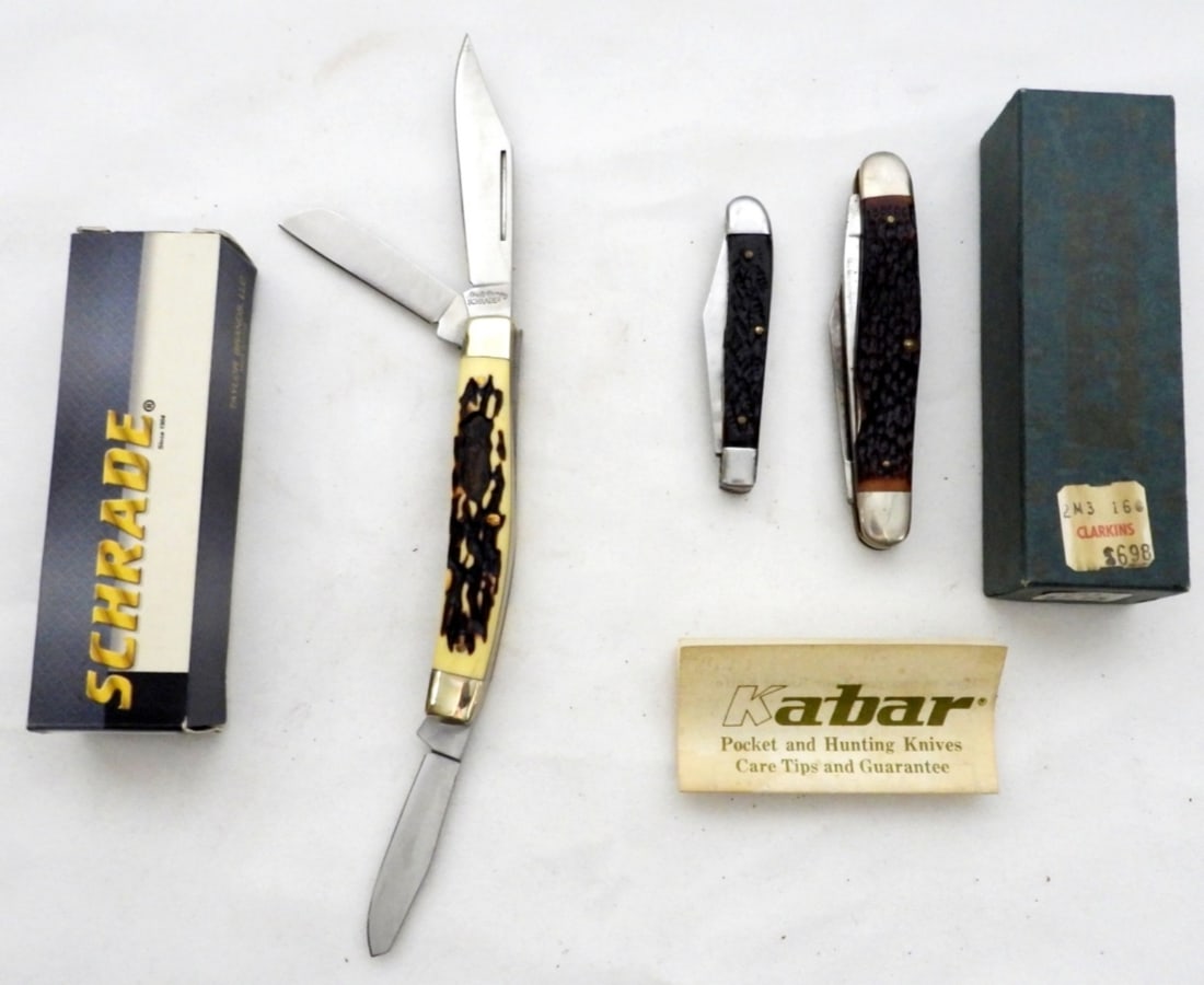 (3) FOLDING POCKET KNIVES - ORIG BOXES (1 of 2)