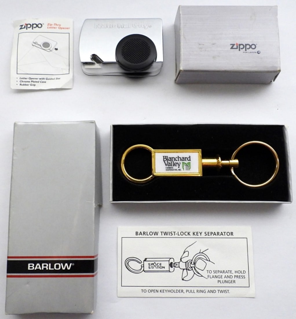 (2) KEYCHAIN/LETTER OPENER LOT - ZIPPO (1 of 3)