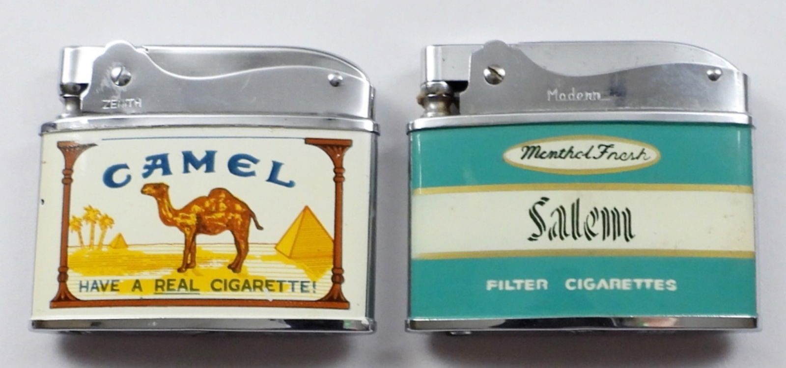 (2) ORIGINAL VTG ADVERTISING LIGHTERS (1 of 4)