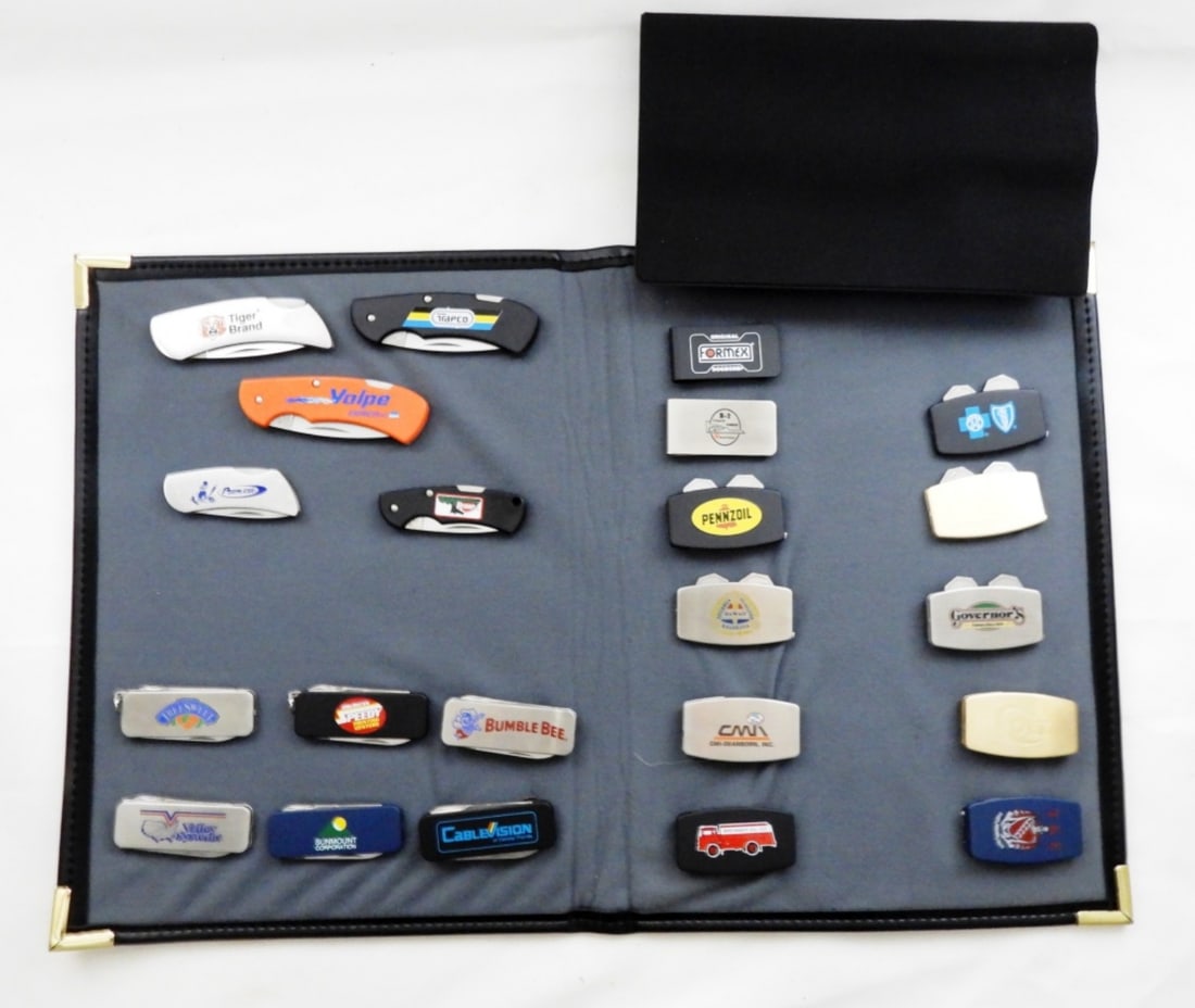 (22)  ZIPPO COLLECTIBLE LOT IN ZIPPO VELCRO BOOK (1 of 6)